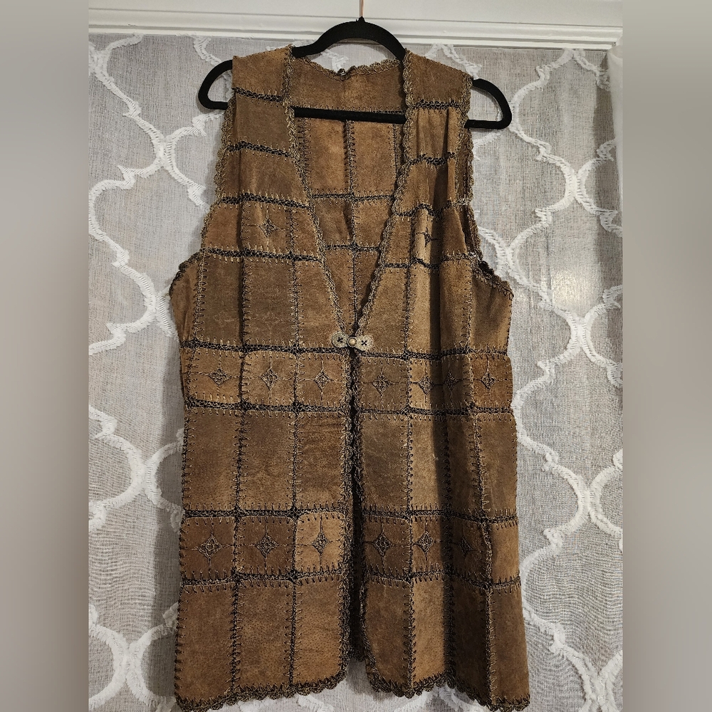 (Sold) Brown Suede Vest (M- XL)